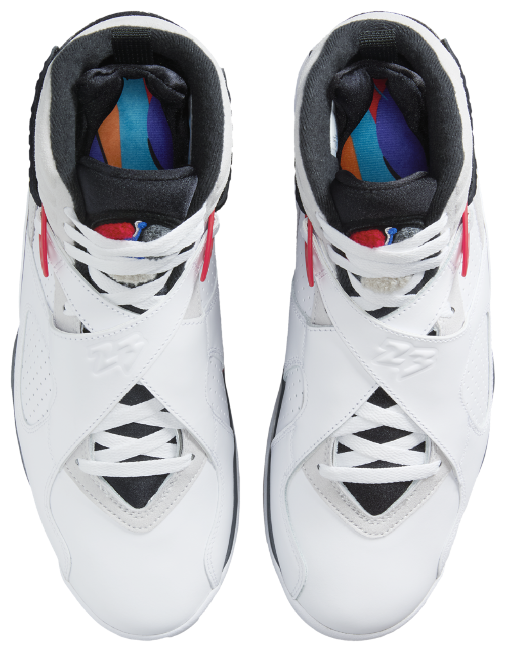 Jordan Retro 8 - Boys' Grade School — White/Black/True Red — view 4