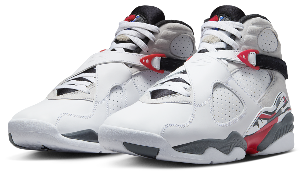 Jordan Retro 8 - Boys' Grade School — White/Black/True Red — view 6