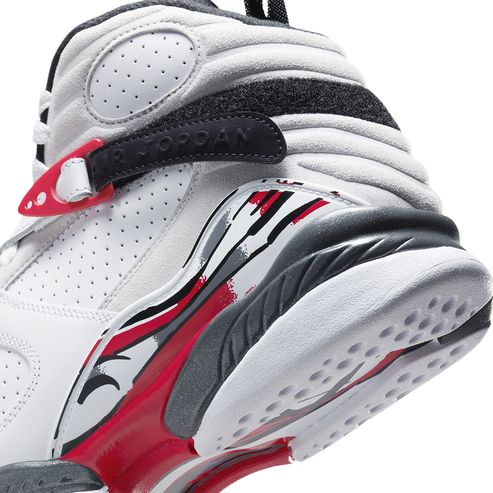 Jordan Retro 8 - Boys' Grade School — White/Black/True Red — view 8