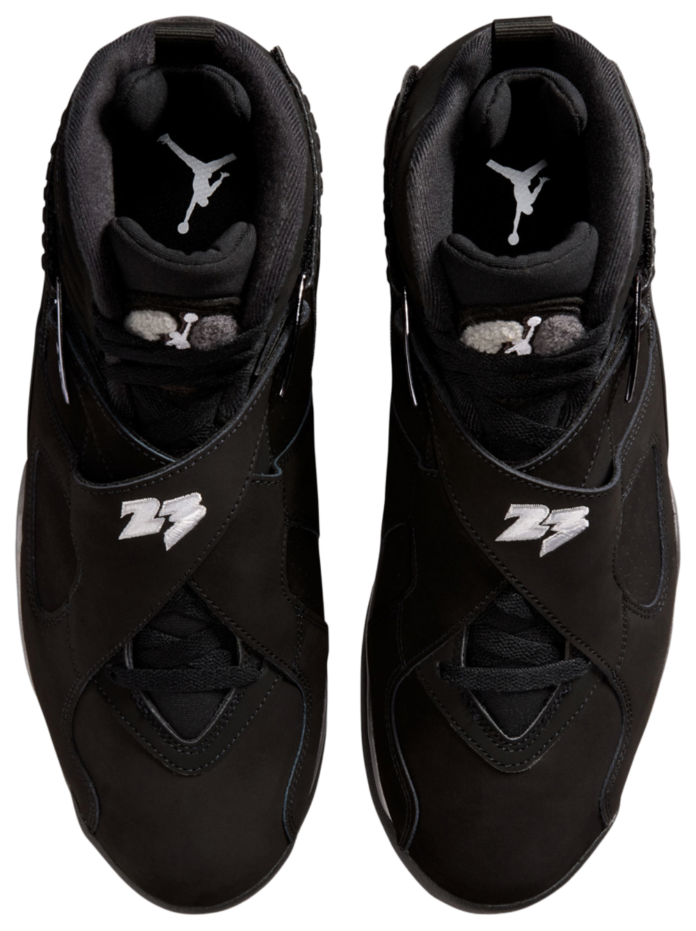 Jordan Retro 8 - Men's — Chrome/Black — view 4