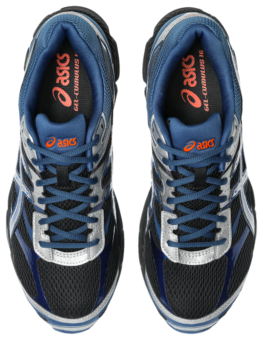ASICS® GEL-Cumulus 16 - Men's — Illusion Blue/Black/Orange — view 4