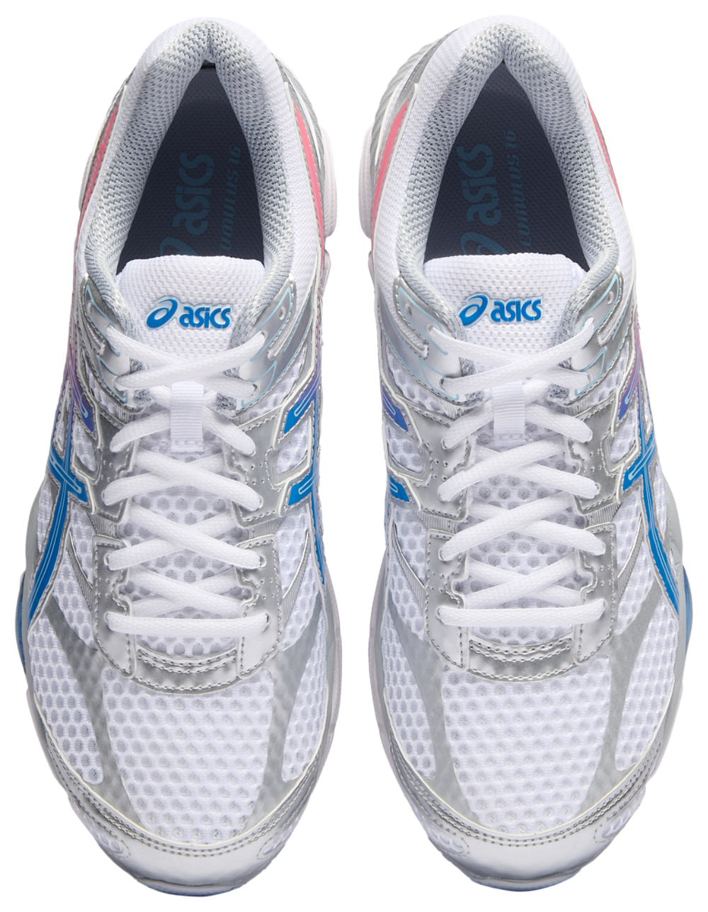 ASICS® GEL-Cumulus 16 - Men's — Pure Silver/White/Blue — view 4