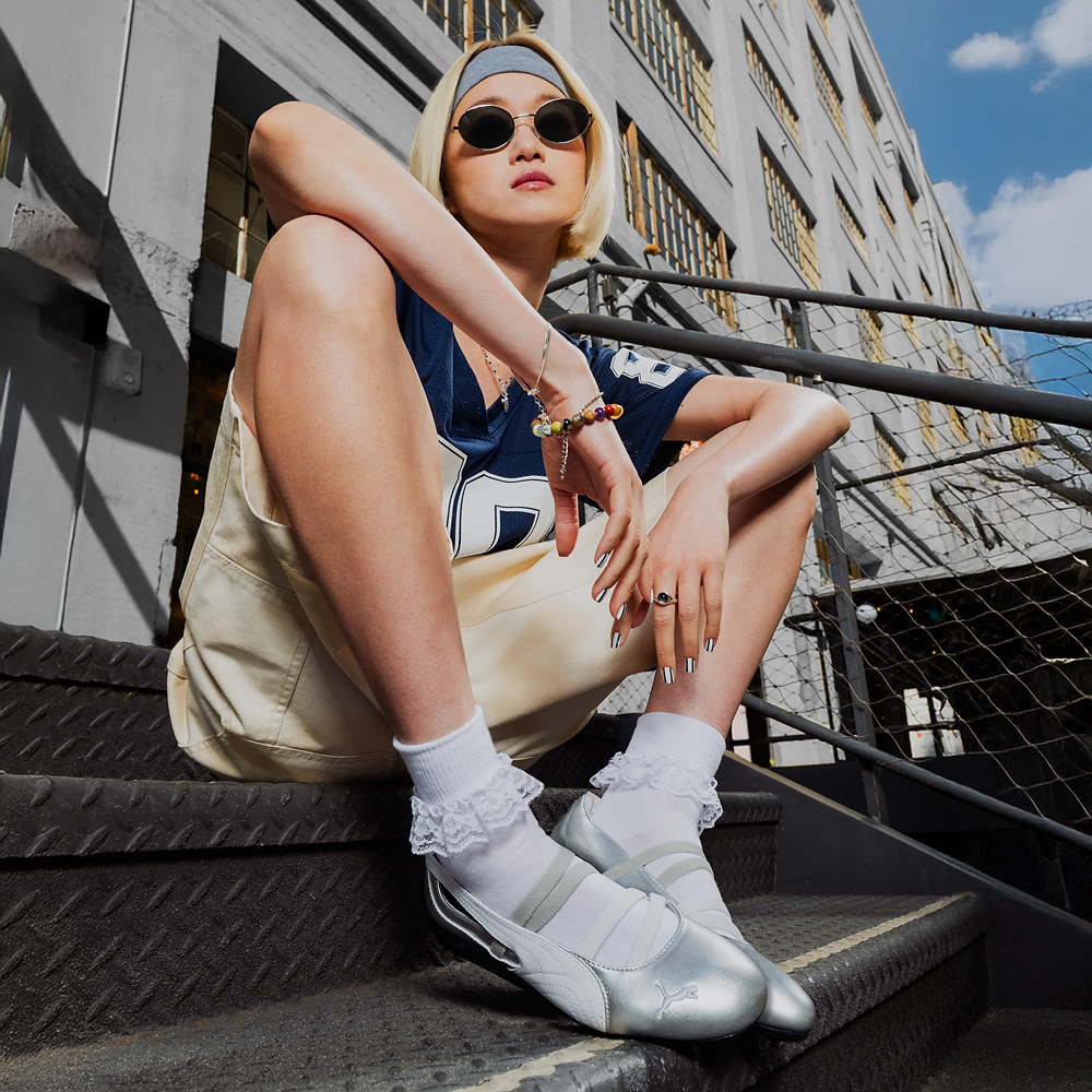 PUMA Speedcat Ballet Metallic - Women's — Silver Metallic/White — view 2