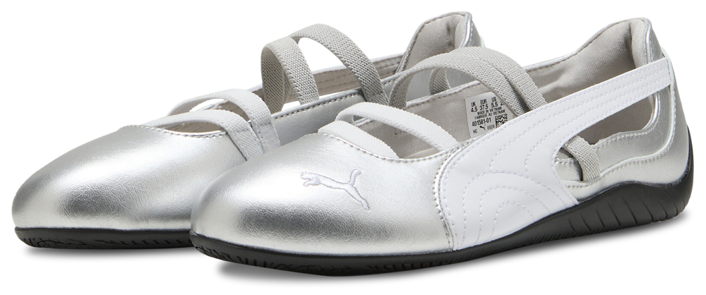 PUMA Speedcat Ballet Metallic - Women's — Silver Metallic/White — view 6