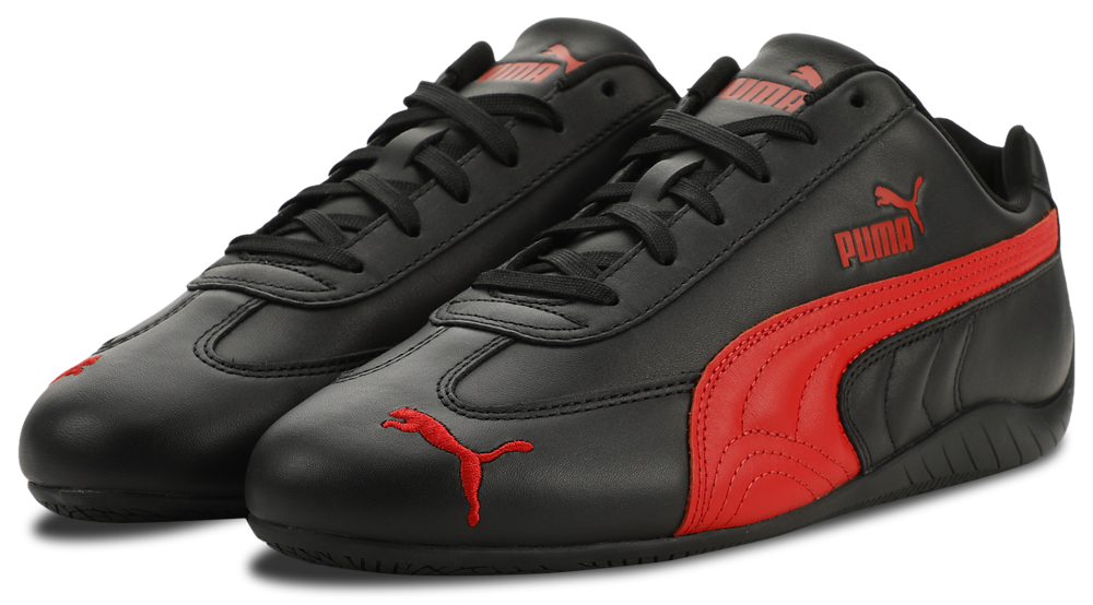 PUMA Speedcat Full Leather - Men's — Black/Red — view 4