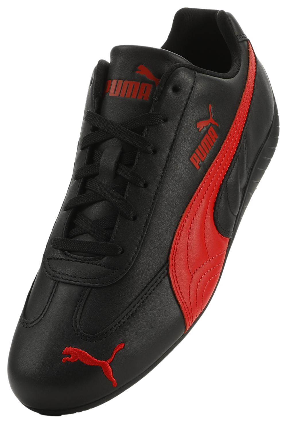 PUMA Speedcat Full Leather - Men's — Black/Red — view 5