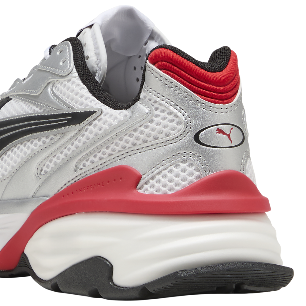 PUMA Fade Nitro Ls - Men's — Puma White/Puma Silver/For All Time Red — view 3