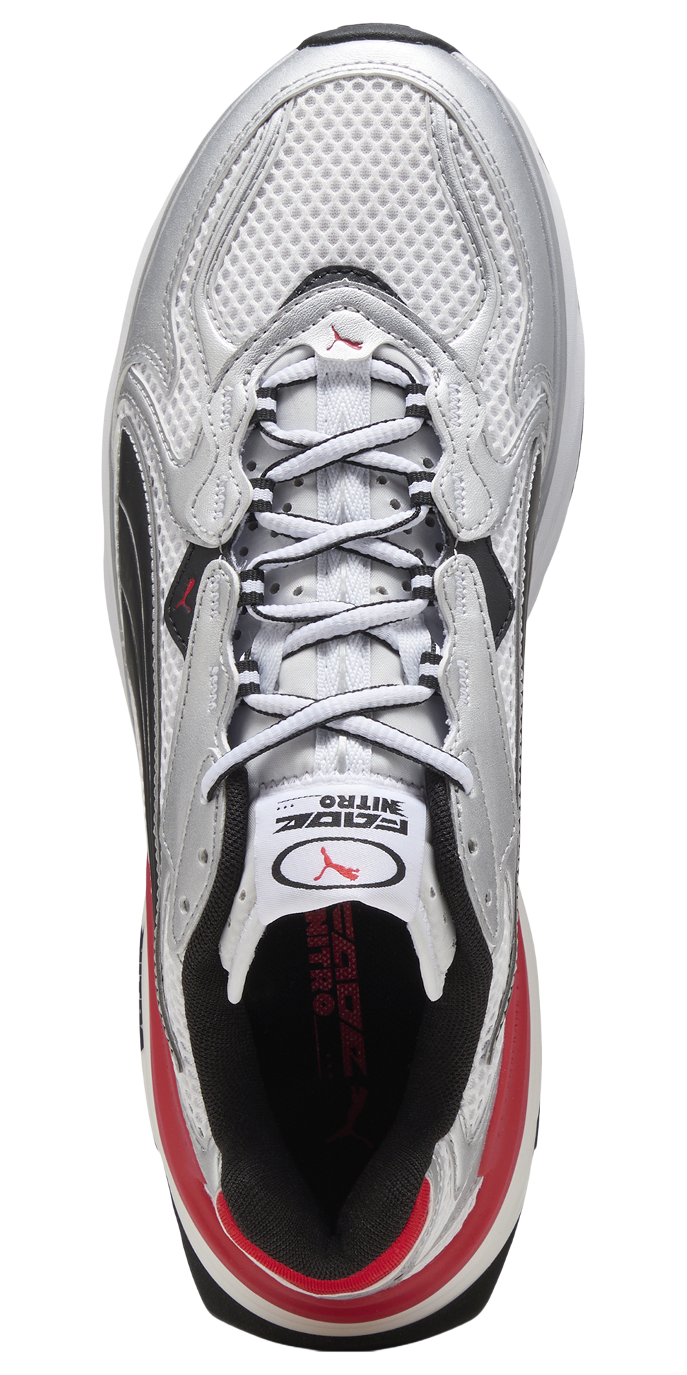 PUMA Fade Nitro Ls - Men's — Puma White/Puma Silver/For All Time Red — view 4