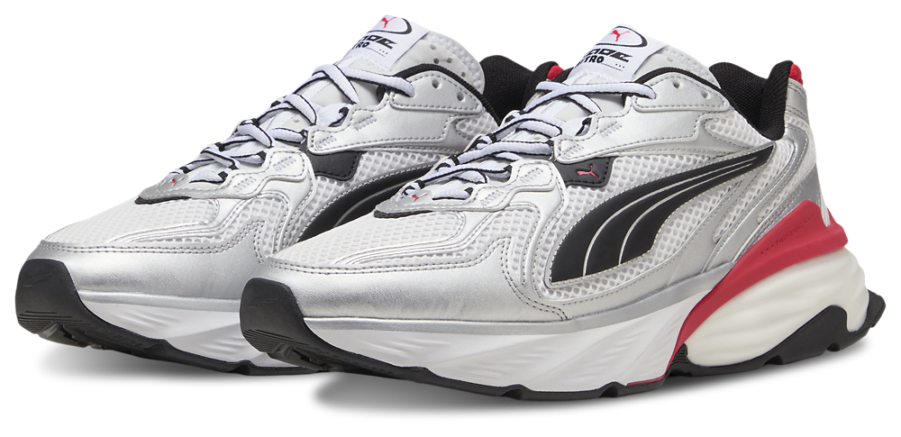 PUMA Fade Nitro Ls - Men's — Puma White/Puma Silver/For All Time Red — view 6