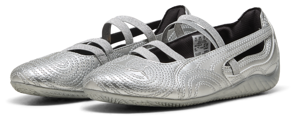 PUMA x Wicked Speedcat Ballet Silver Slippers - Women's — Silver/Cool Mid Grey/Flat Dark Grey — view 6