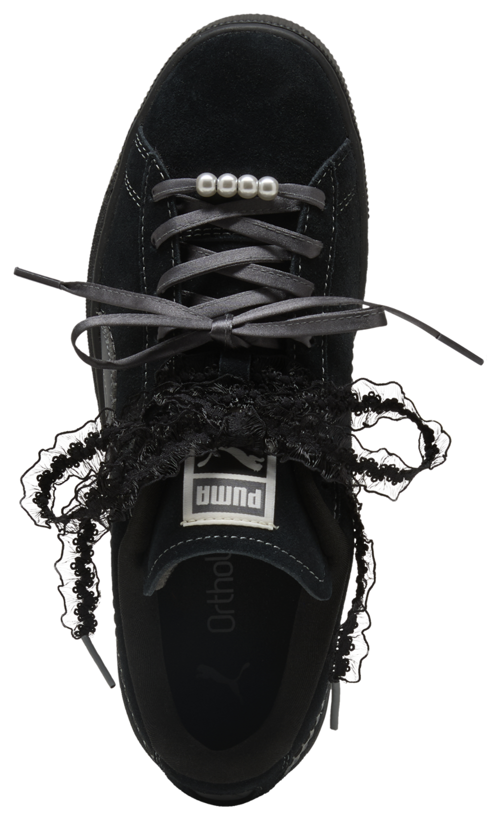 PUMA Suede Bloom - Women's — Black/Gray — view 4