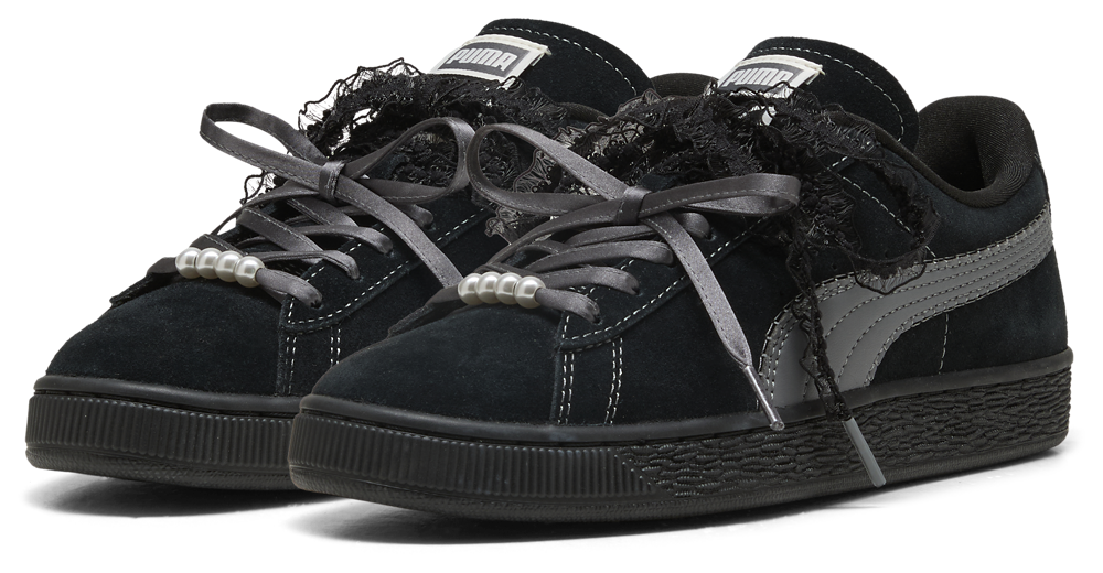 PUMA Suede Bloom - Women's — Black/Gray — view 6