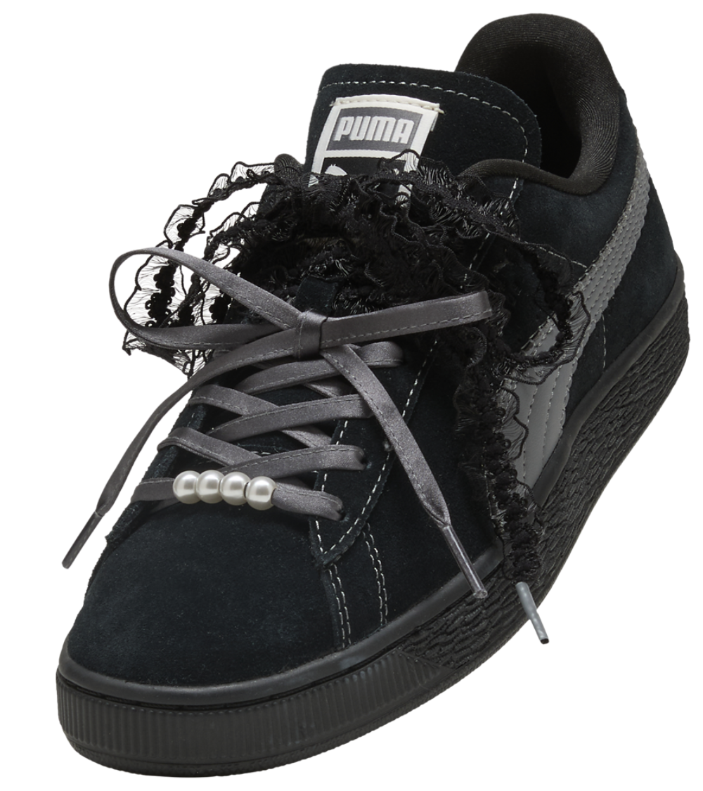 PUMA Suede Bloom - Women's — Black/Gray — view 7
