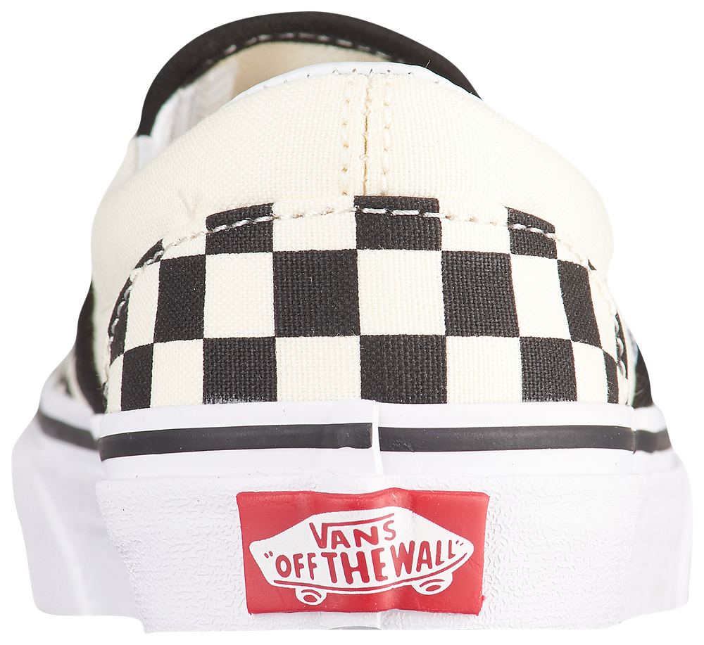 Vans Classic Slip On - Boys' Preschool — True White/Black — view 4