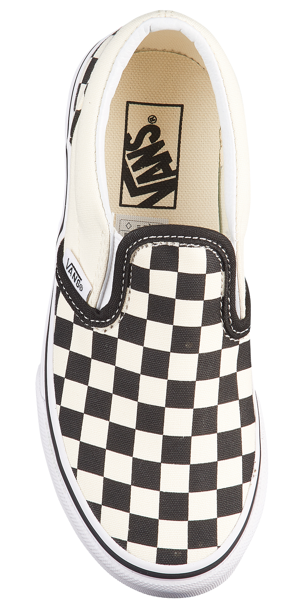 Vans Classic Slip On - Boys' Preschool — True White/Black — view 5