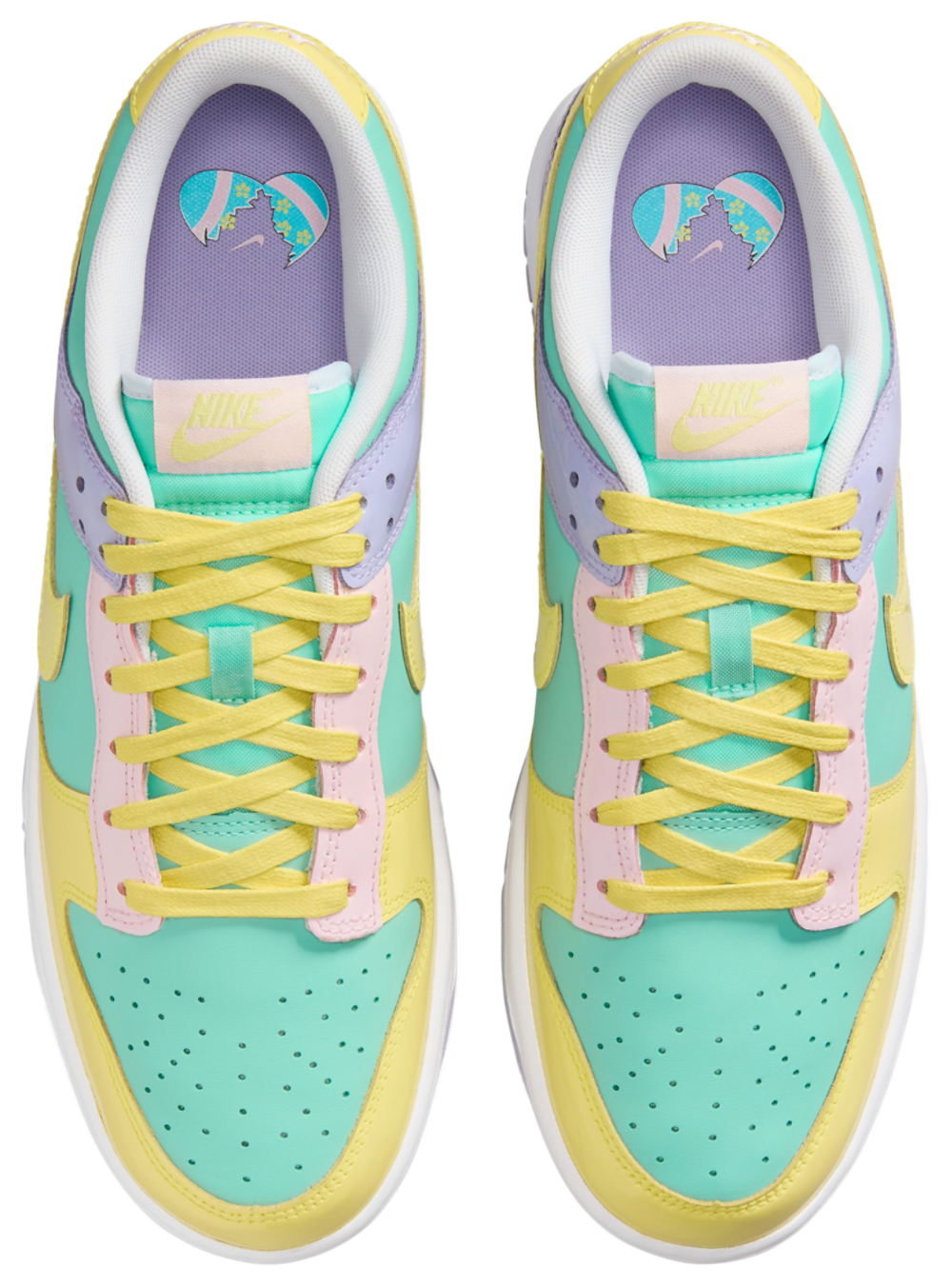 Nike Dunk Low Retro - Men's — Emerald Rise/Yellow Pulse/Hydrangeas — view 4