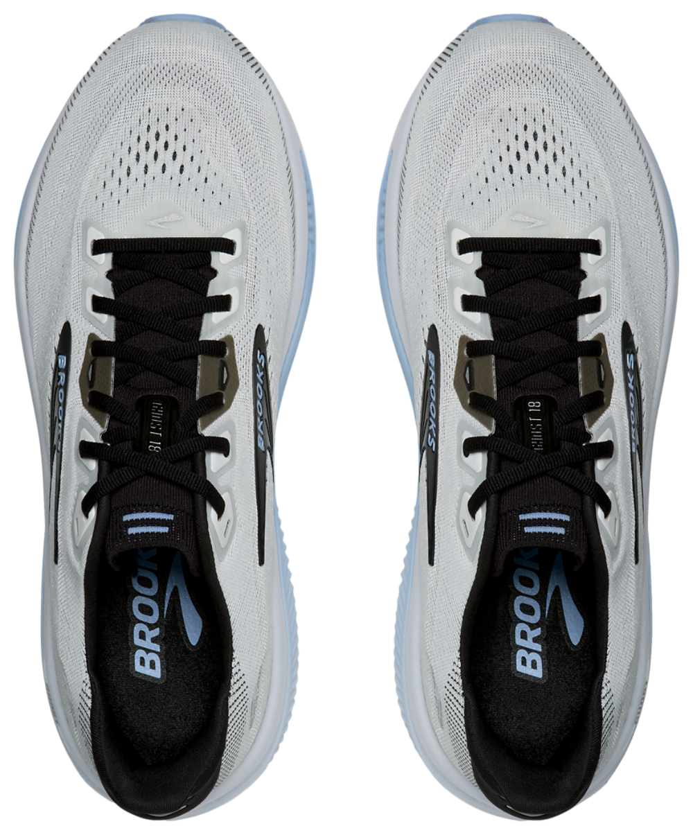 Brooks Ghost 18 - Men's — White/Black/Blue — view 4