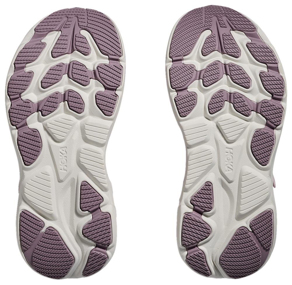 HOKA Clifton 10 - Girls' Preschool — Lilac Cream/Tangerine Glow — view 5