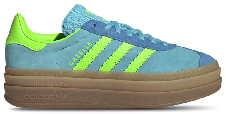 adidas Originals Gazelle Bold - Women's Blue/Solar Green product view