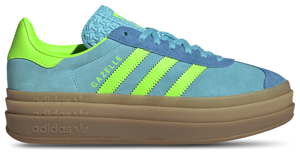 adidas Originals Gazelle Bold - Women's Blue/Solar Green product view