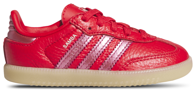 adidas Originals Samba - Girls' Toddler Gum/Metallic Red/White product view