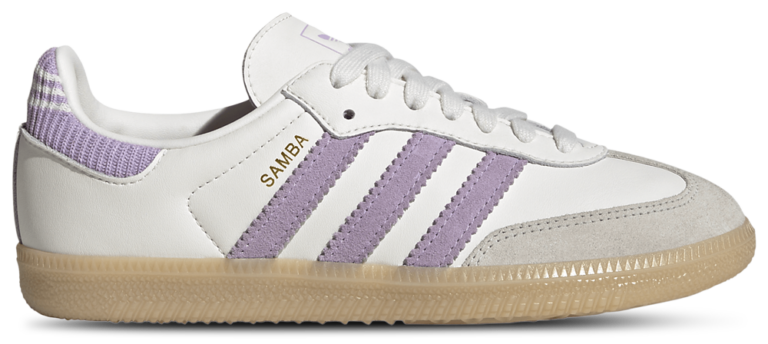 adidas Originals Samba OG - Girls' Grade School Cloud White/Power Plum/Gum product view
