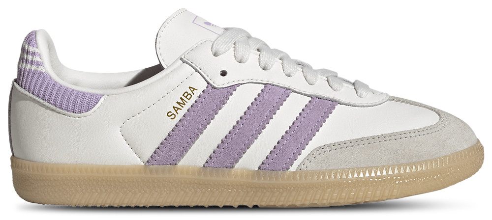 adidas Originals Samba OG - Girls' Grade School Cloud White/Power Plum/Gum product view