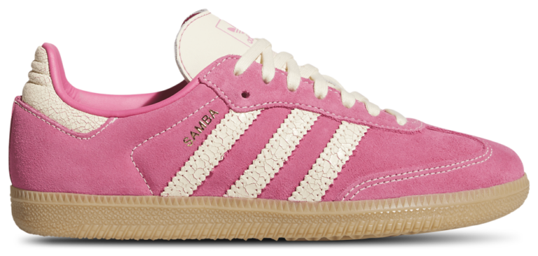 adidas Originals Samba OG - Girls' Grade School Warm Vanilla/Pink Fusion/Gum product view