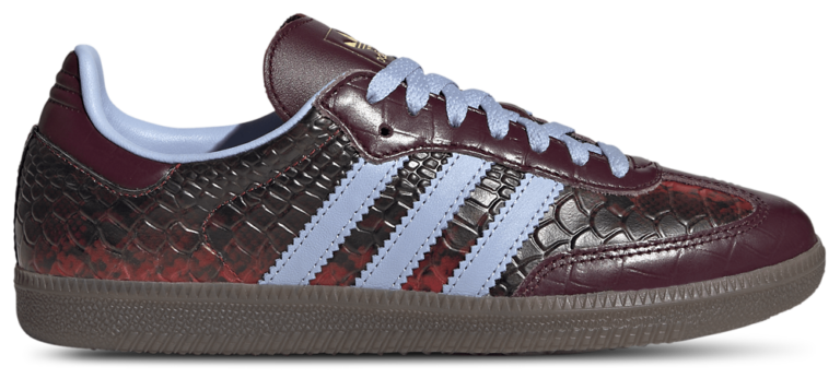 adidas Originals Samba OG - Women's Blue Dawn/Gold Metallic/Maroon product view