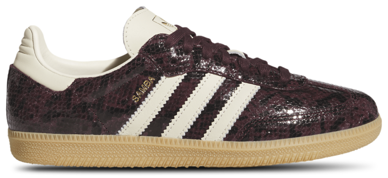 adidas Originals Samba OG - Women's Maroon/Cream White/Gold Metallic product view