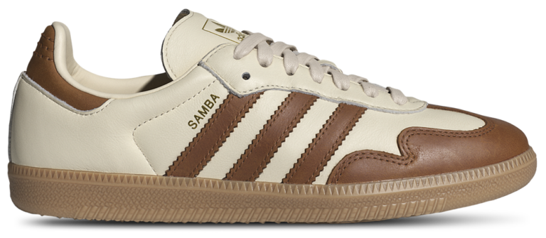 adidas Originals Samba OG - Women's Wonder White/Dusky Bronze/Gold Metallic product view