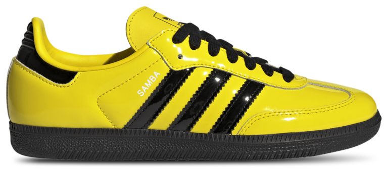 adidas Originals Samba OG - Women's Yellow/Silver Metallic/Black product view