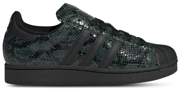 adidas Originals Superstar II - Women's Core Black/Gold Metallic/Collegiate Green product view