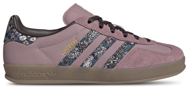 adidas Originals x Liberty London Gazelle Indoor - Women's Gum/Aurora Coffee/Magic Mauve product view