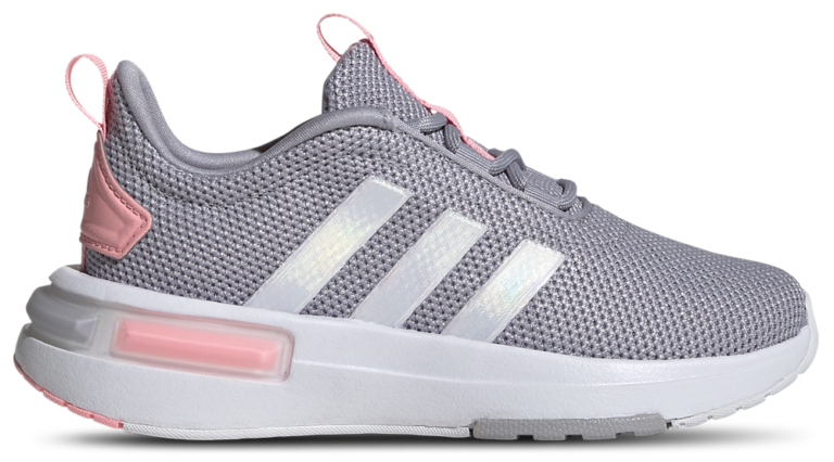 adidas Racer TR23 - Girls' Grade School Glory Grey/Iridescent/Pink Spark product view