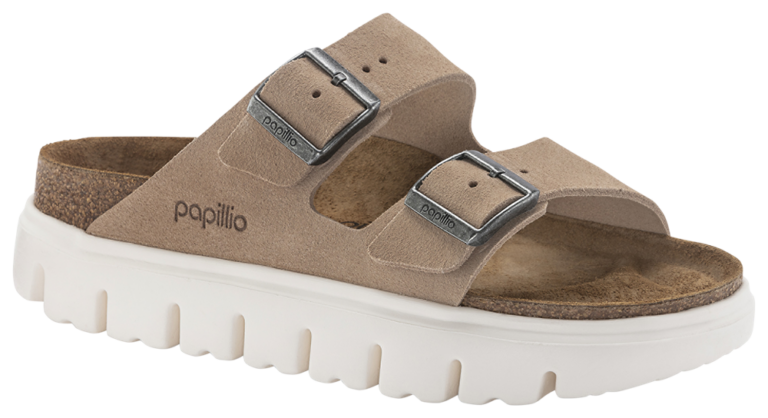 Birkenstock Arizona Chunky - Women's Warm Sand/White product view