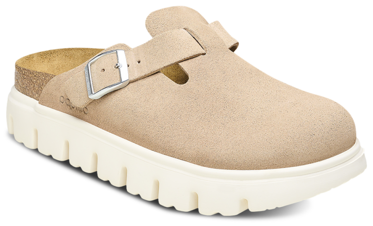 Birkenstock Boston Chunky - Women's White/Warm Sand product view