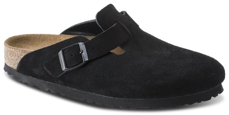 Birkenstock Boston Soft Footbed Suede - Men's Black/Black product view