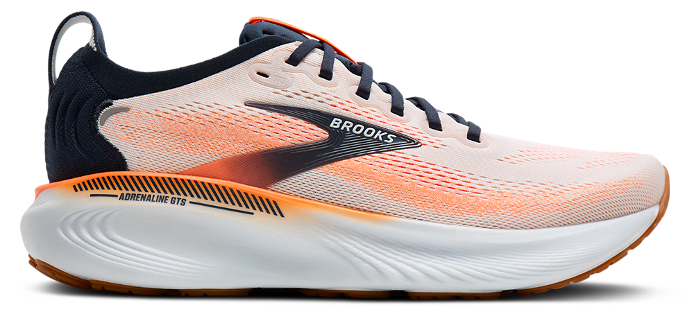 Brooks Adrenaline GTS 25 - Men's White/Spellbound/Orange product view