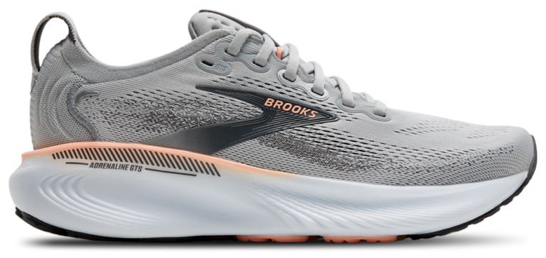 Brooks Adrenaline GTS 25 Wide - Women's Grey/Blackened Pearl/Coral product view