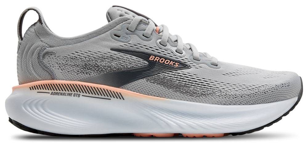 Brooks Adrenaline GTS 25 Wide - Women's Grey/Blackened Pearl/Coral product view