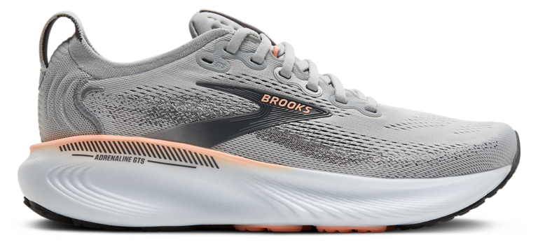Brooks Adrenaline GTS 25 - Women's Grey/Blackened Pearl/Coral product view