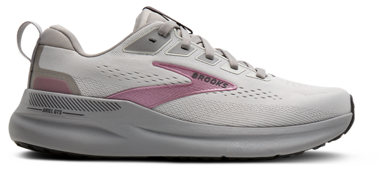Brooks Ariel GTS 26 - Women's Oyster Mushroom/Alloy/Pink product view