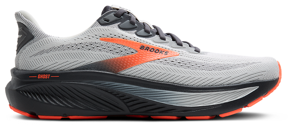Brooks Ghost 17 - Men's Orange/Oyster/Black product view