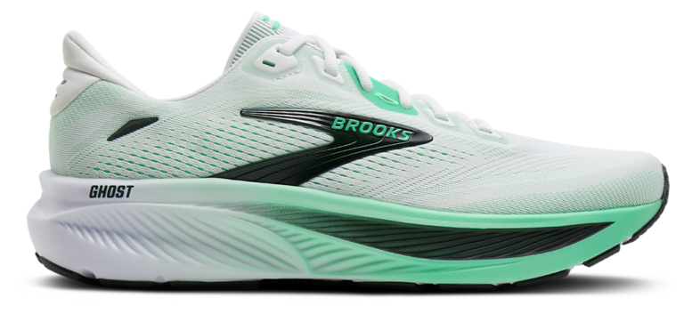 Brooks Ghost 18 - Men's White/Spring Bud/Spruce product view