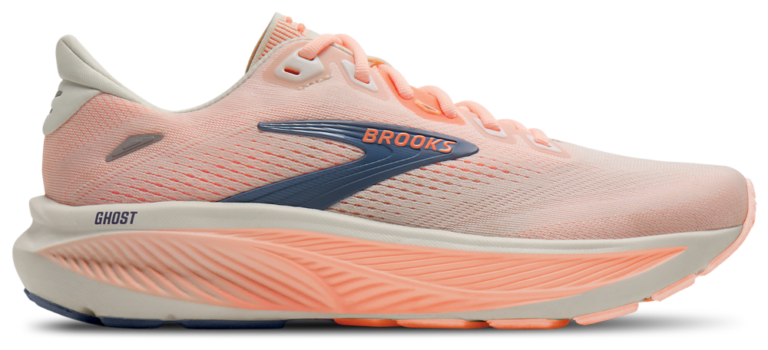 Brooks Ghost 18 - Women's Cyber Peach/White/Gray product view