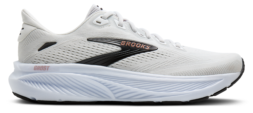 Brooks Ghost 18 - Women's White/Rose Gold/Black product view