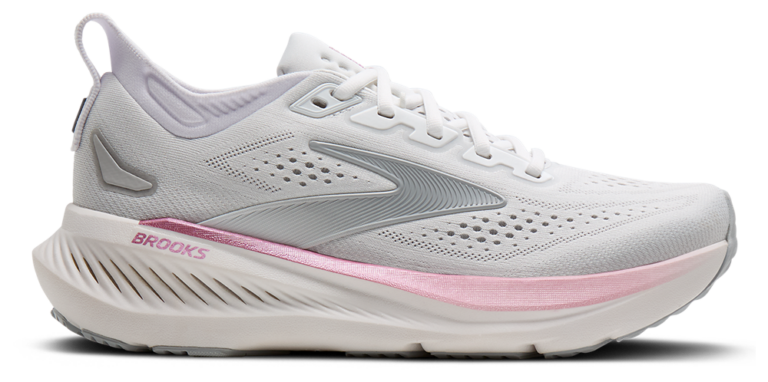 Brooks Glycerin 23 Wide - Women's White/Harbor Mist/Metallic product view