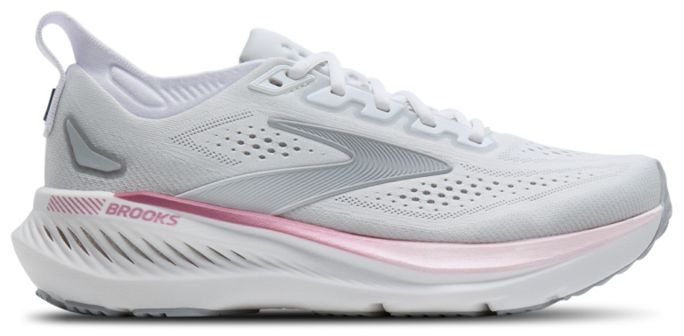 Brooks Glycerin GTS 23 Wide - Women's White/Harbor Mist/Metallic product view