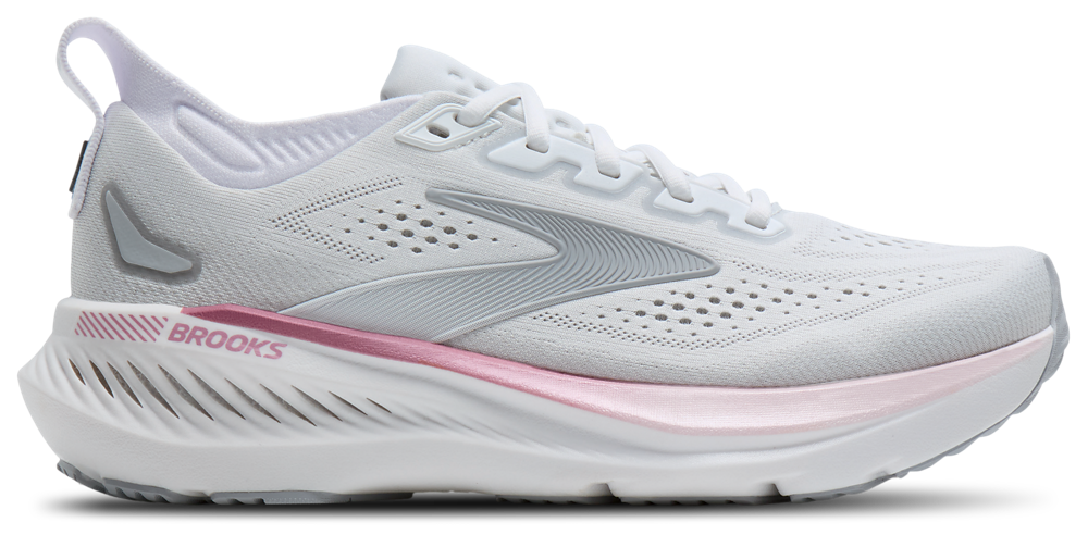 Brooks Glycerin GTS 23 Wide - Women's White/Harbor Mist/Metallic product view